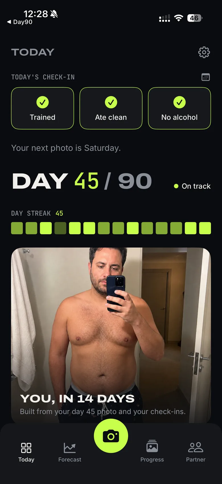 Day90 TODAY screen