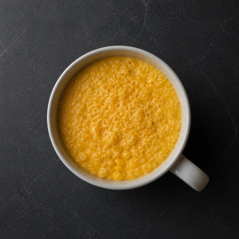 Step 2: Stir in corn and cheese.