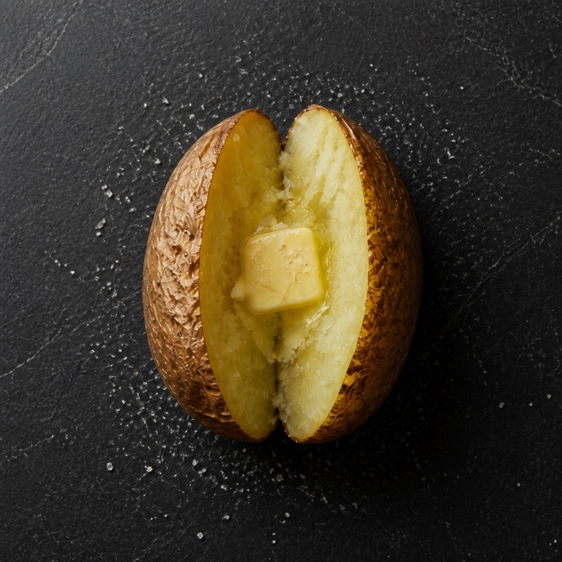 Step 2: Split it, butter it, salt it.