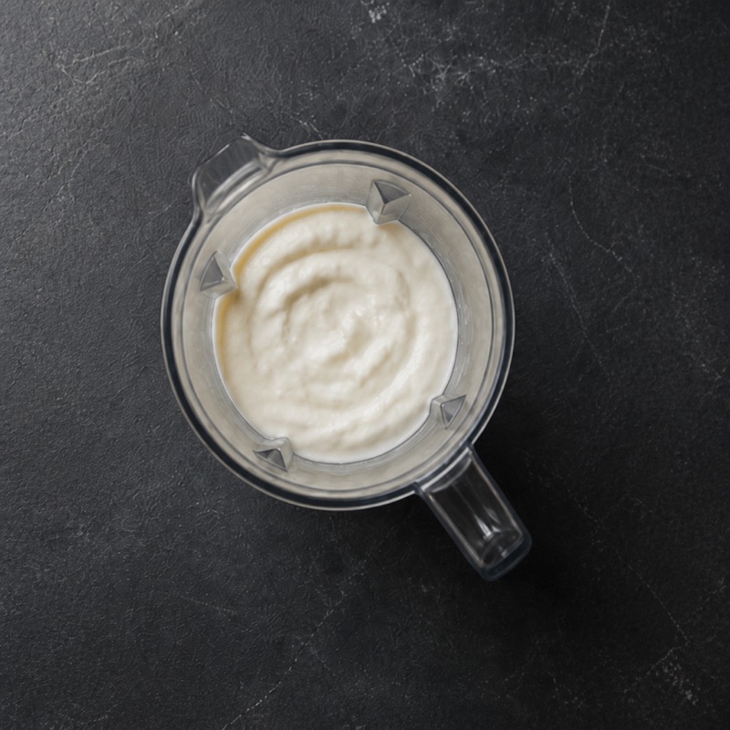 Step 1: Blend cottage cheese, yogurt and honey until silky.