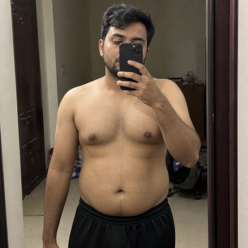 AI forecast, day 0 · 28% body fat